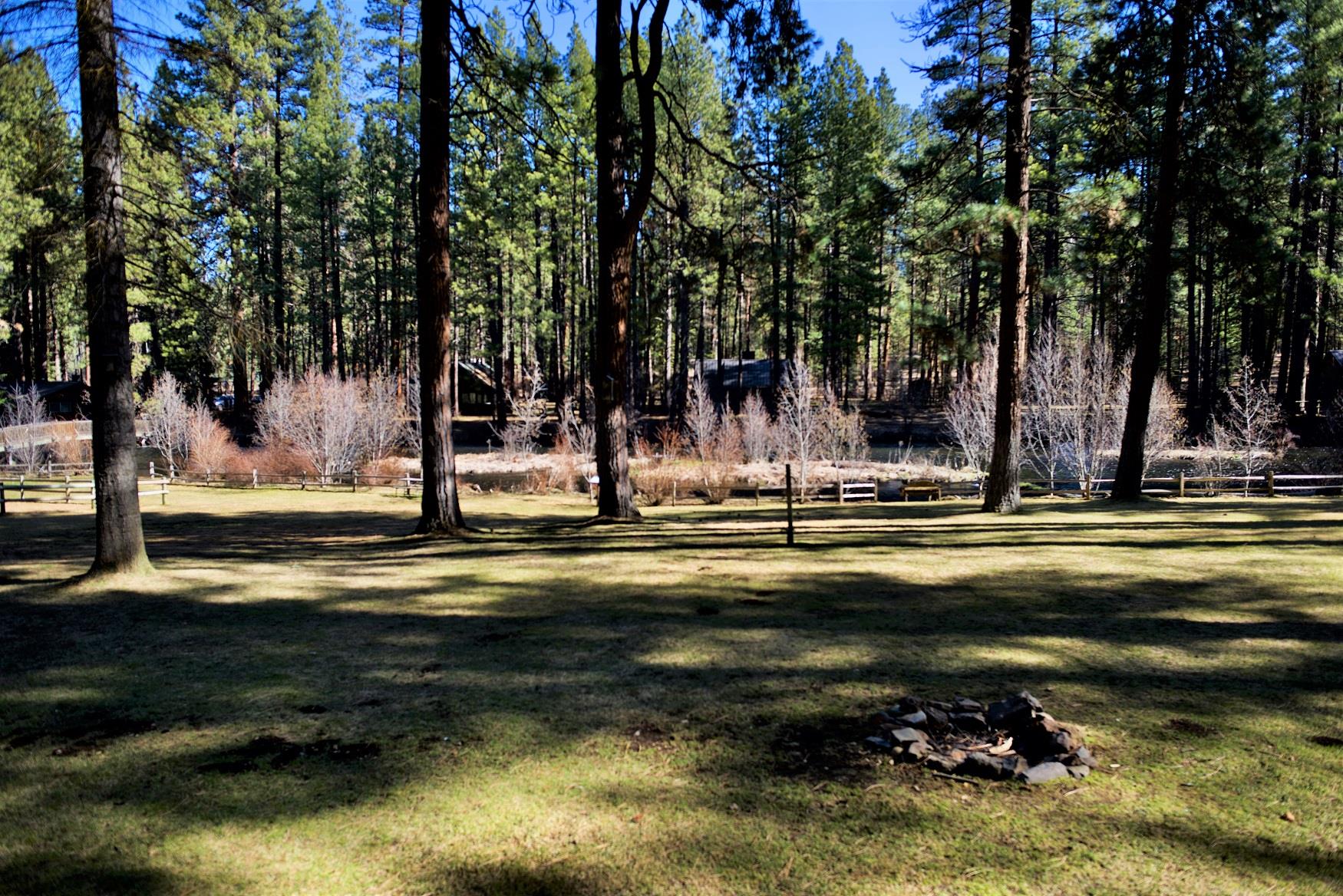 A perfect view of the Metolius River, off the deck of Cedar Cabin, at Cold Springs Resort in Camp Sherman, Oregon